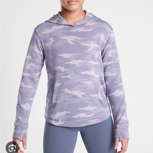 Athleta Other - Athleta Light Purple Camo Break the Curve Hem Hoodie‎ Sweatshirt. Size 16/ XXL